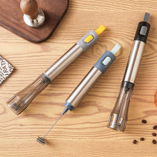 Charger l'image dans la galerie, Mousseur électrique portable en acier inoxydable pour cuisine avec poignée jaune et gris foncé