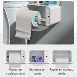 SwiftRoll - Porte-Papier Toilette à Induction avec Étagère