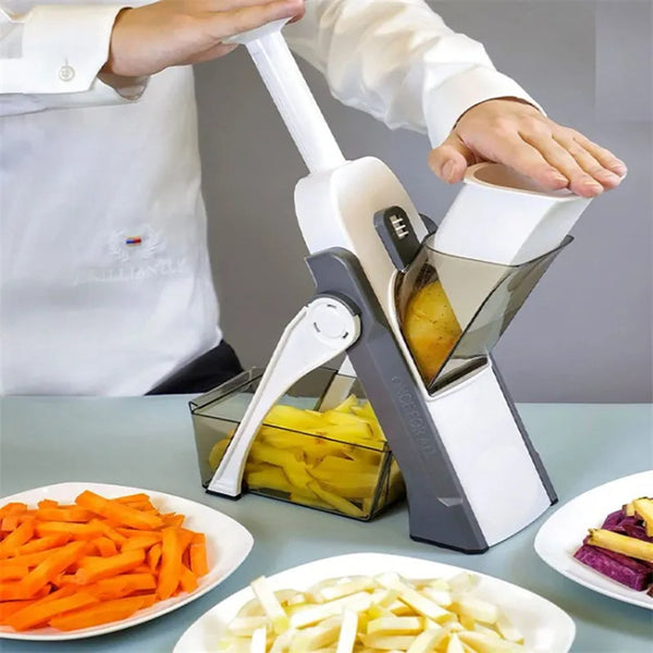 SliceMaster - Coupe-Légumes Multifonction avec Râpe Réglable
